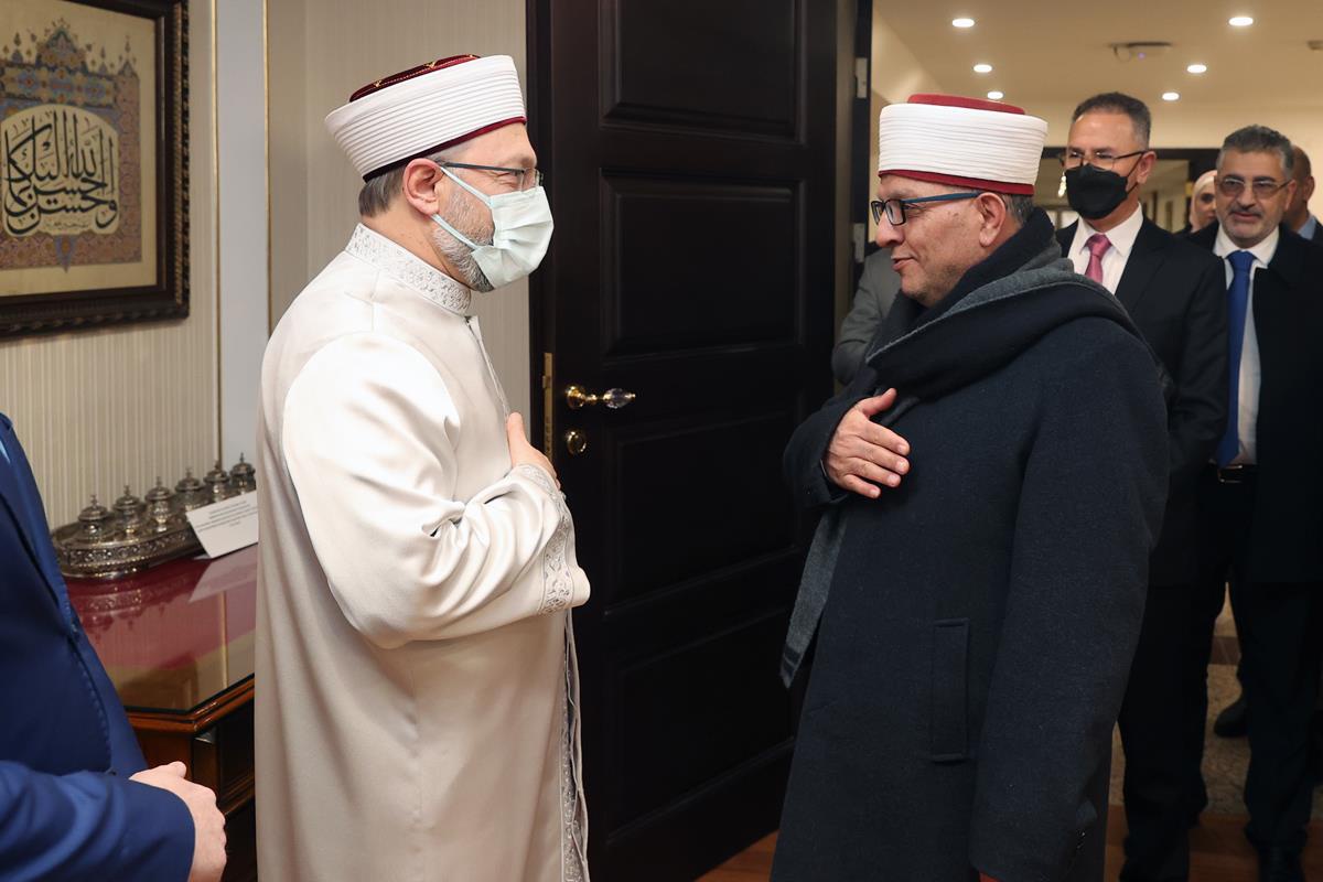 Son dakika haber: Filistin Vakıflar ve Din İşleri Bakanı Al-Bakri\'den, Diyanet İşleri Başkanı Erbaş\'a ziyaret