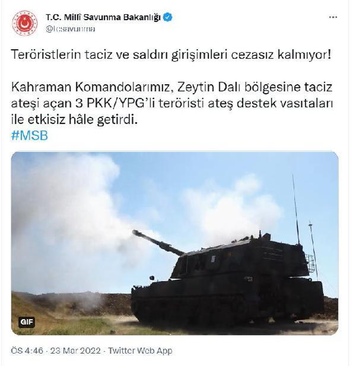 Son dakika haberi! Zeytin Dalı bölgesinde 3 terörist etkisiz hale getirildi