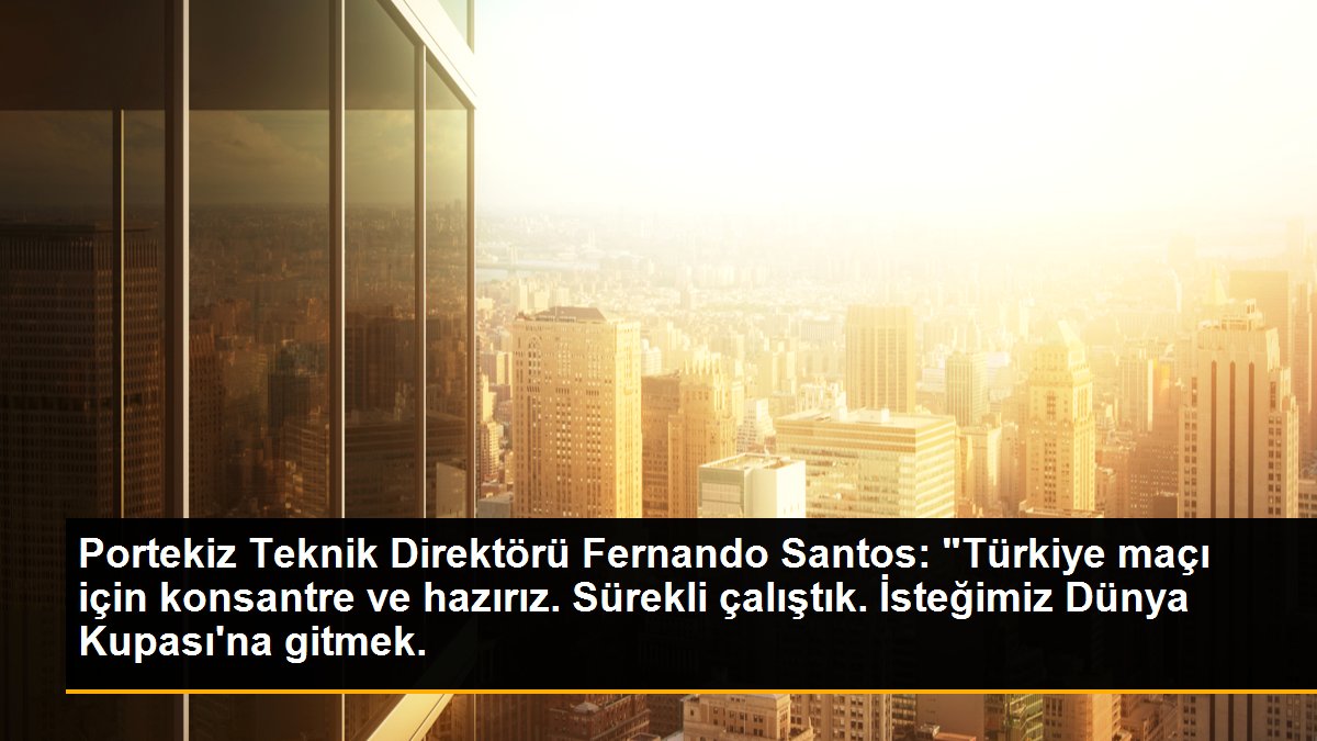 Fernando Santos: "Sadece Türkiye maçına odaklandık"