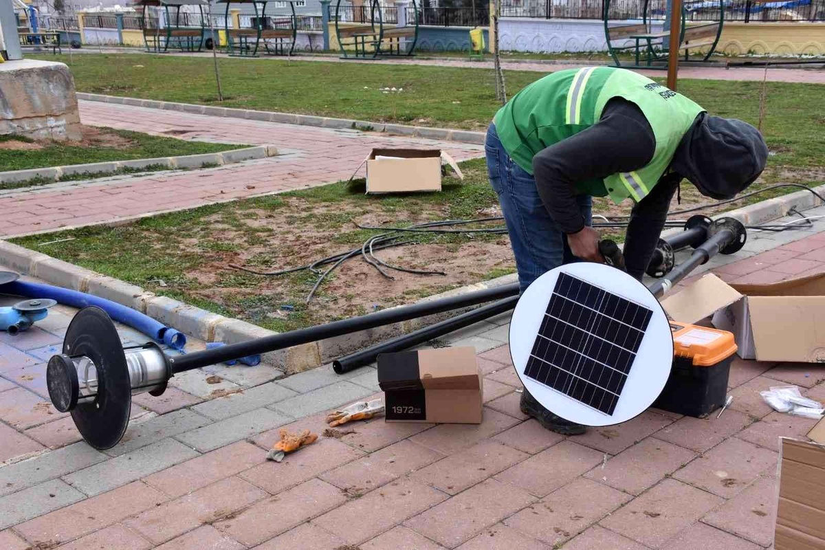 Siirt\'te parklar güneş enerjisiyle aydınlanacak