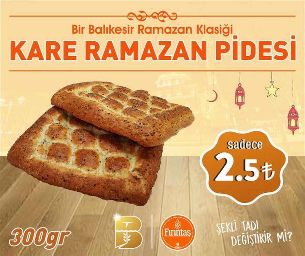 Balıkesir\'de kare Ramazan pidesi 2,5 liradan satılacak