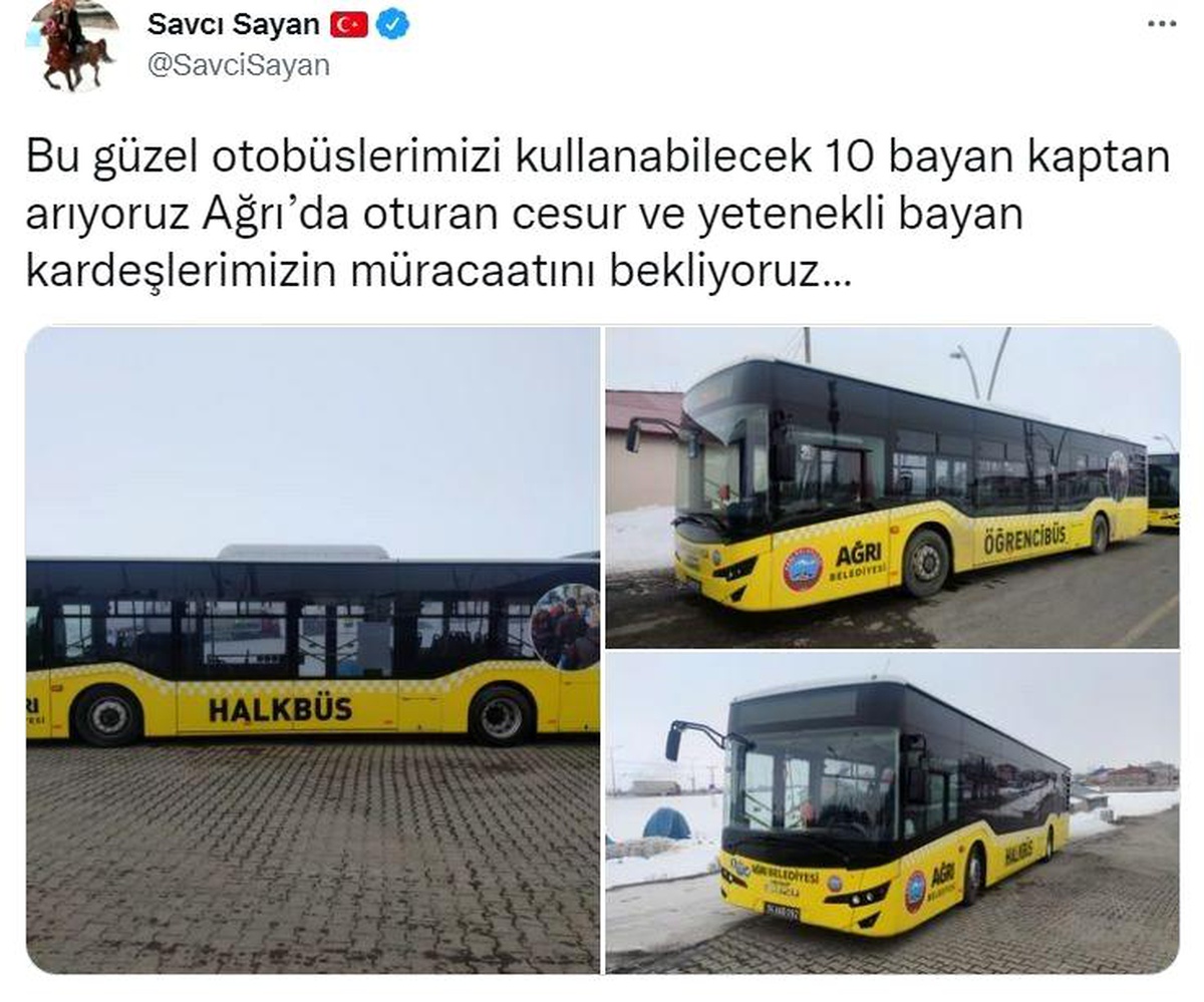 Başkan Sayan: "10 kadın kaptan arıyoruz"