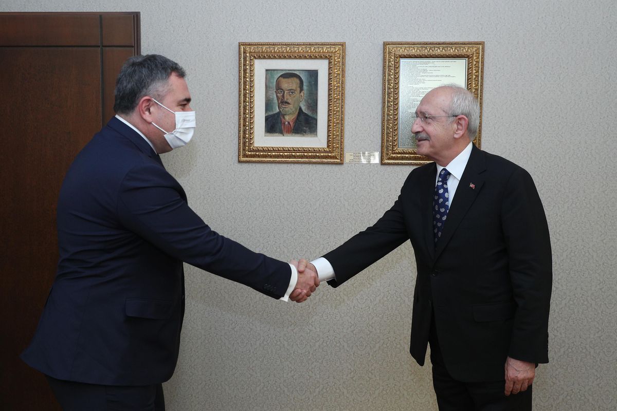 CHP Genel Başkanı Kılıçdaroğlu, TEB Başkanı Arman Üney\'i kabul etti