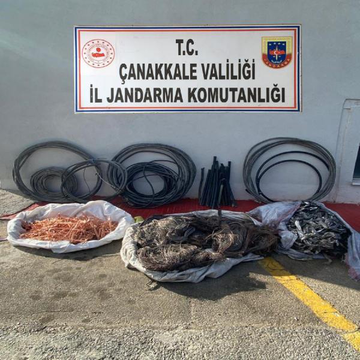 400 kilo bakır kablo hırsızlığına 3 gözaltı