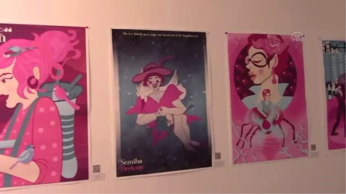 BALIKESİR - Sanatçı Aylin Güngör\'ün "Pembe ve Serseri" adlı hareketli grafik illüstrasyon sergisi açıldı