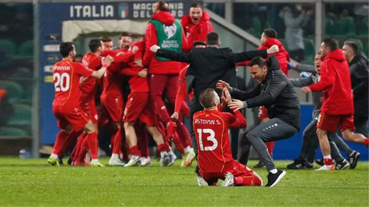 Kuzey Makedonya, rakibi İtalya\'yı 1-0 mağlup etti! İtalya\'nın Dünya Kupası\'na katılma şansı yok oldu
