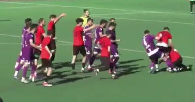 Adıyaman'da amatör maçta tekme tokat kavga