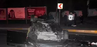 Küçükçekmece'de otomobil takla attı: 1'i ağır 6 kişi yaralandı
