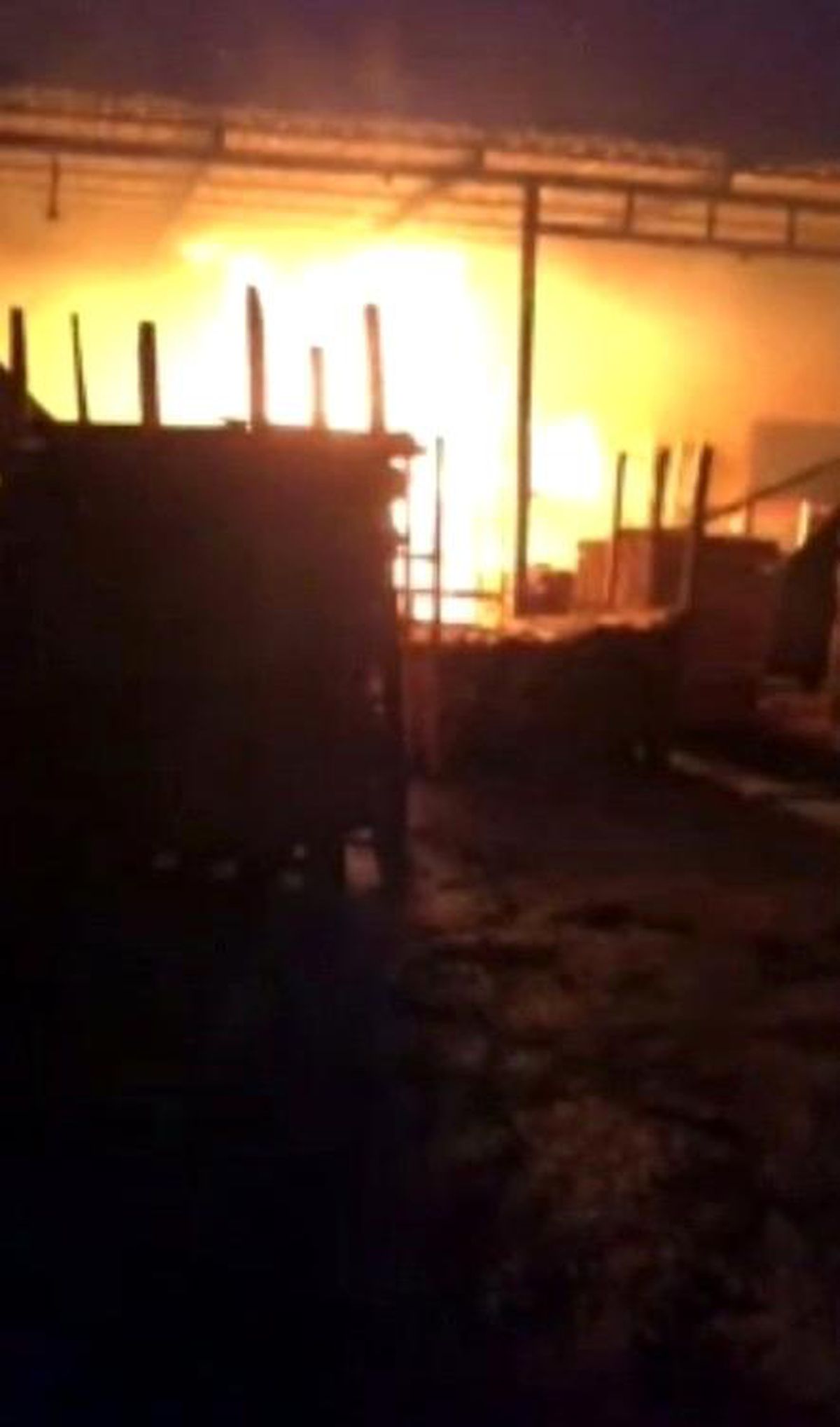 Sakarya'da palet atölyesi alevlere teslim oldu