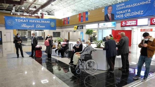 Cumhurbaşkanı Erdoğan'ın açılışını yaptığı Tokat havalimanına yoğun ilgi