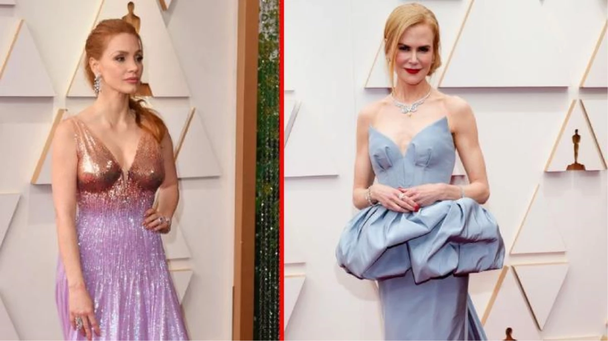 Oscar Ödül Töreni\'nde şıklık yarışı! En beğenilen kadın Jessica Chastain oldu