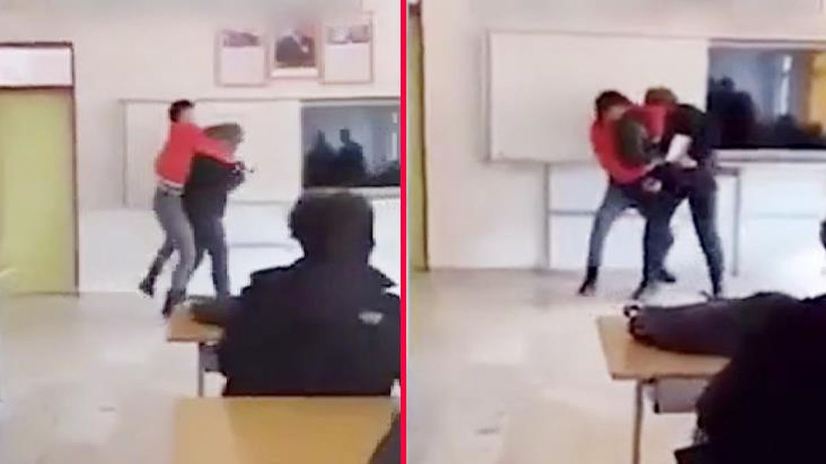 Öğrenci, dersinden kaldığı öğretmeninin başına poşet geçirdi! Sosyal medyada paylaşılan video büyük tepki topladı