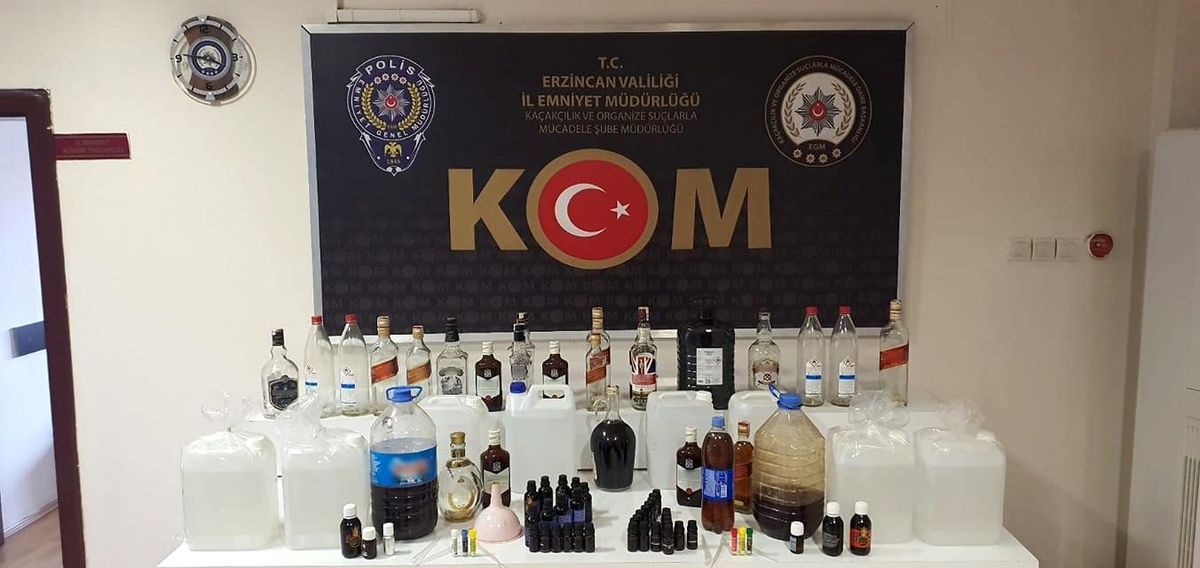 Erzincan\'da sahte içki operasyonu