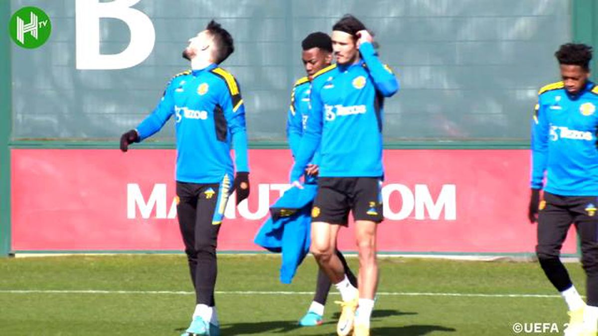 Manchester United’ın Atletico maçı öncesi idmanı