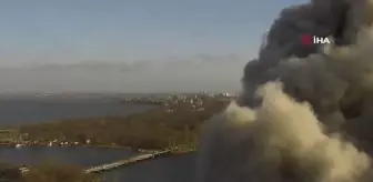 Mikolayiv'de valilik binasına isabet eden füzenin görüntüleri ortaya çıktı