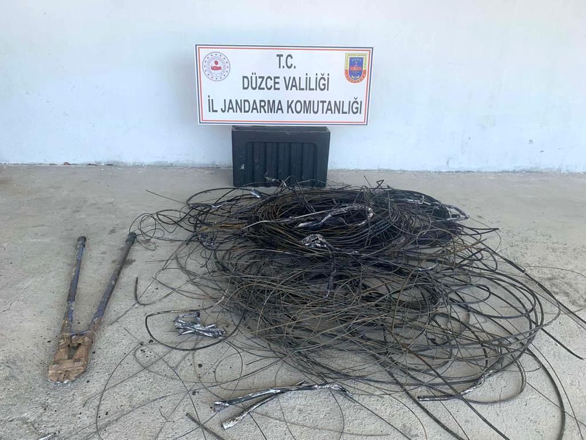Telefon kablolarını çalan şahıs yakalandı