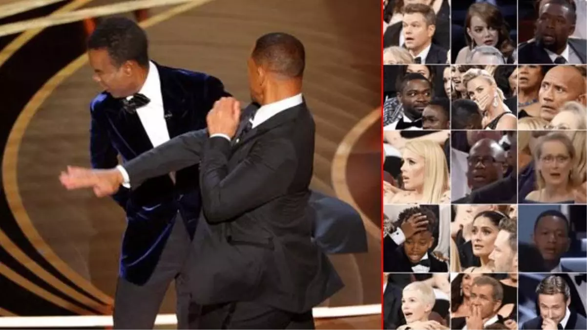 Will Smith'in Rock'a attığı tokat sonrası ünlülerin verdiği tepkiyi gösteren görsel gerçek mi?