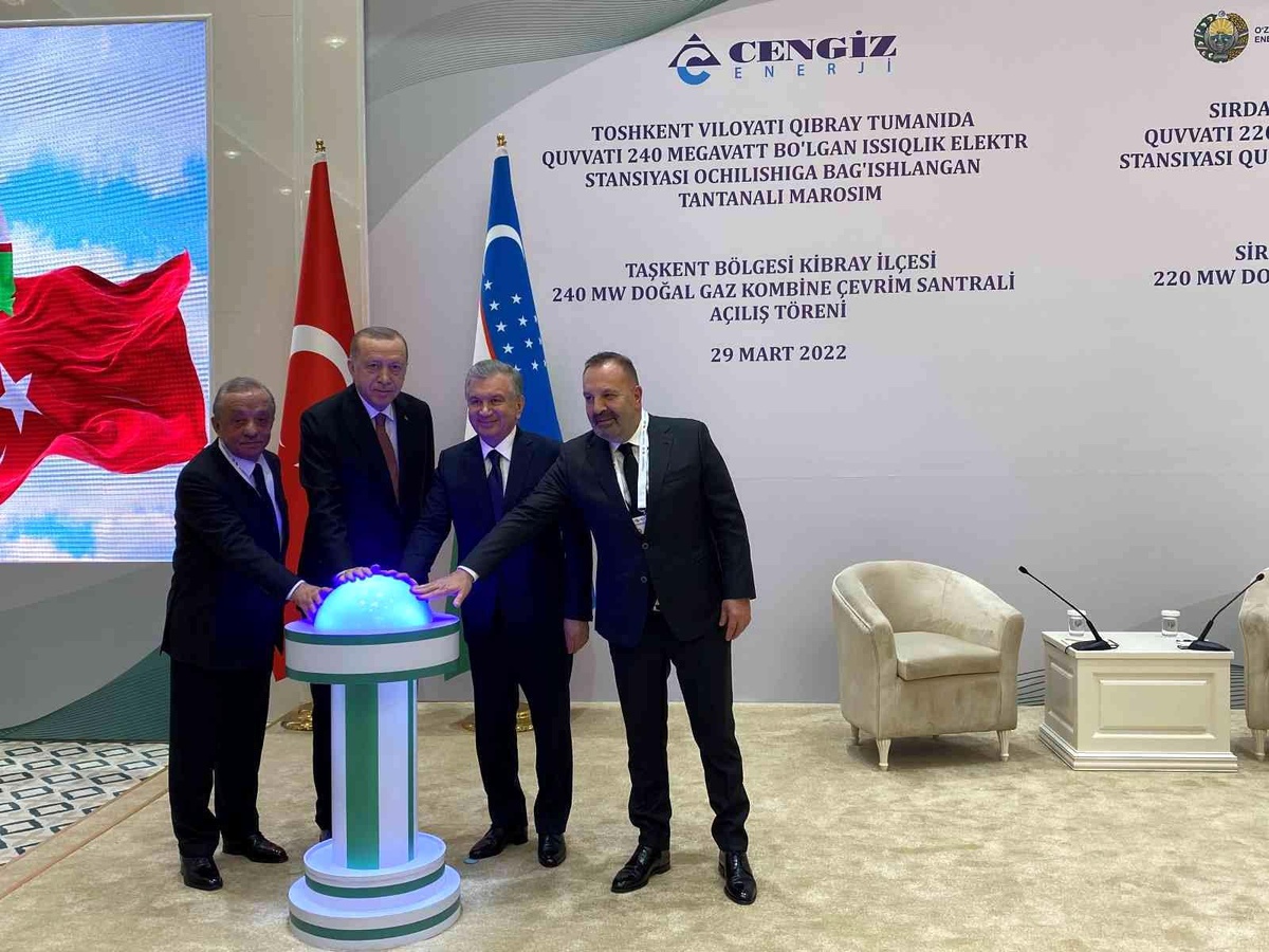 Cengiz Holding\'in Özbekistan\'daki doğal gaz kombine çevrim santralleri için tören düzenlendi