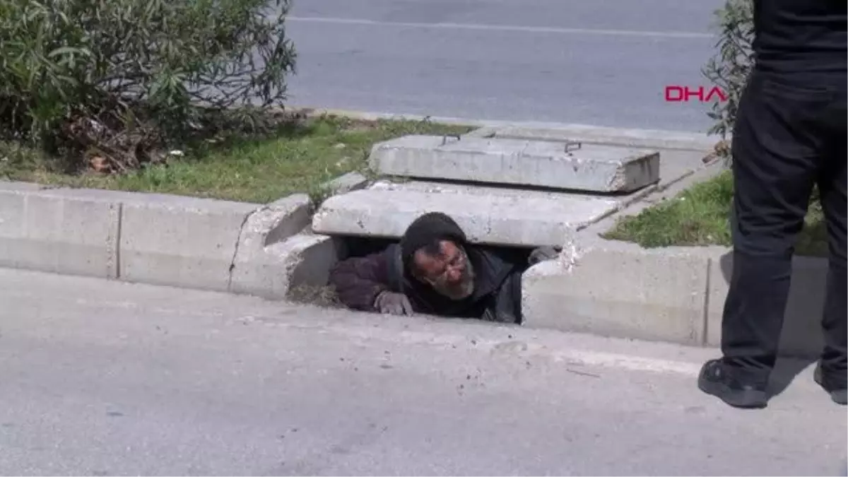 Hırsızlık için girdiği kanalda mahsur kaldı, yardım etmeyenlere tepki gösterdi