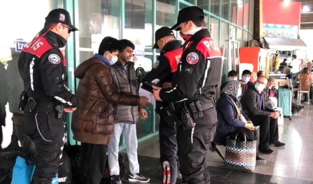 İzmir Otogarı'nda asayiş denetimi: 3 aranan şüpheli yakalandı