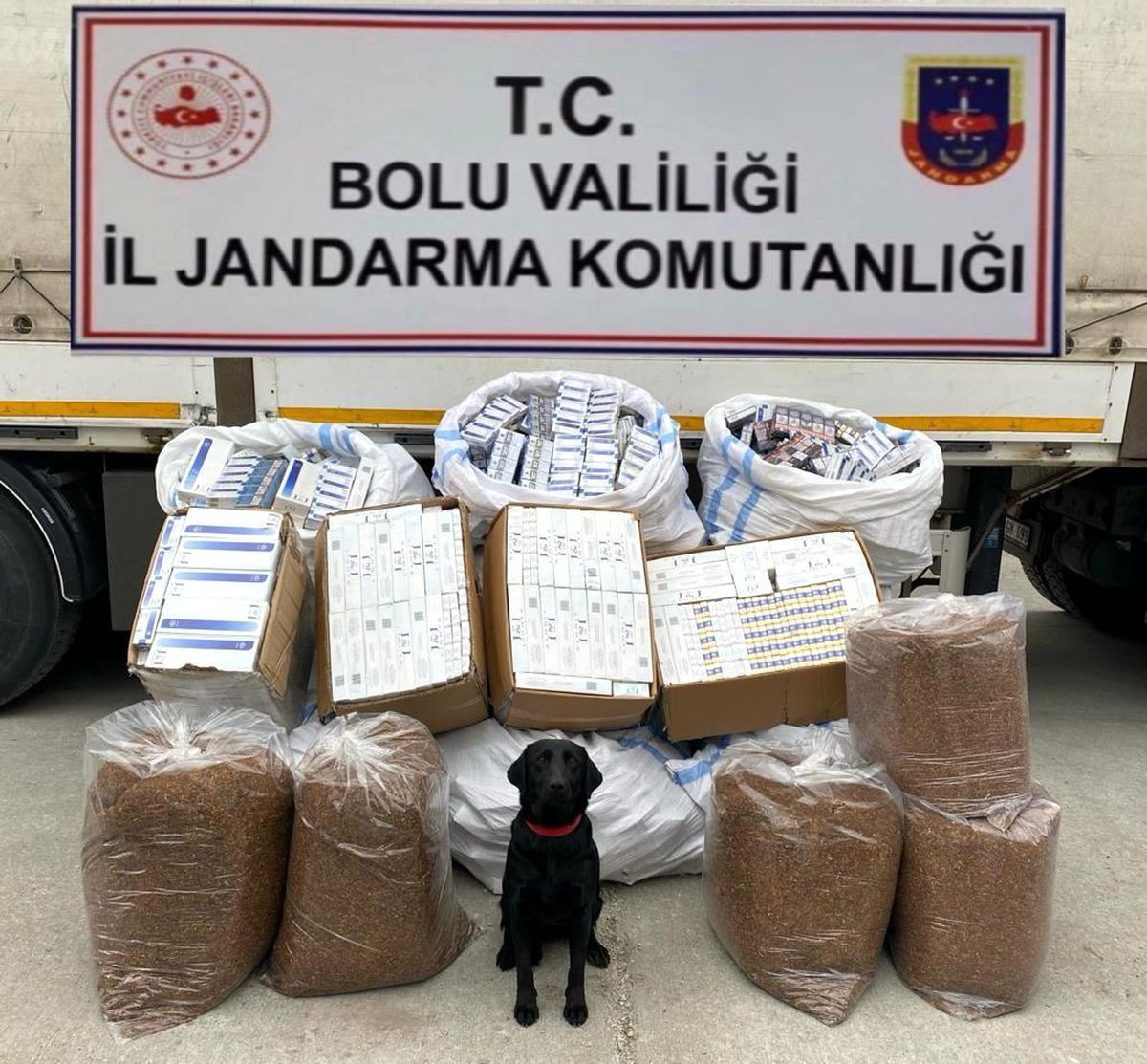 Kargo aracında binlerce kaçak sigara ve tütün ele geçirildi