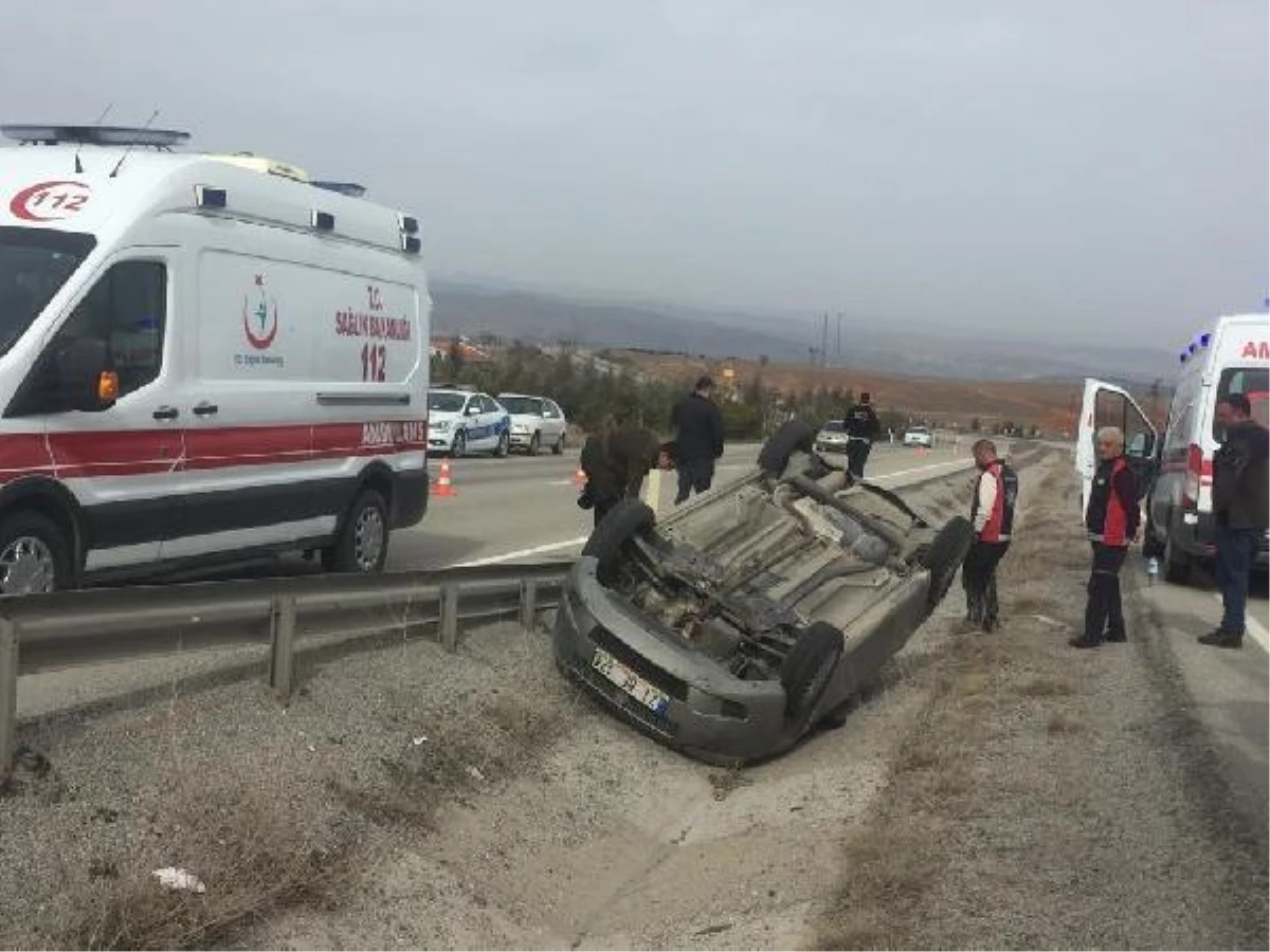 Kırıkkale\'de otomobil devrildi; 4 yaralı