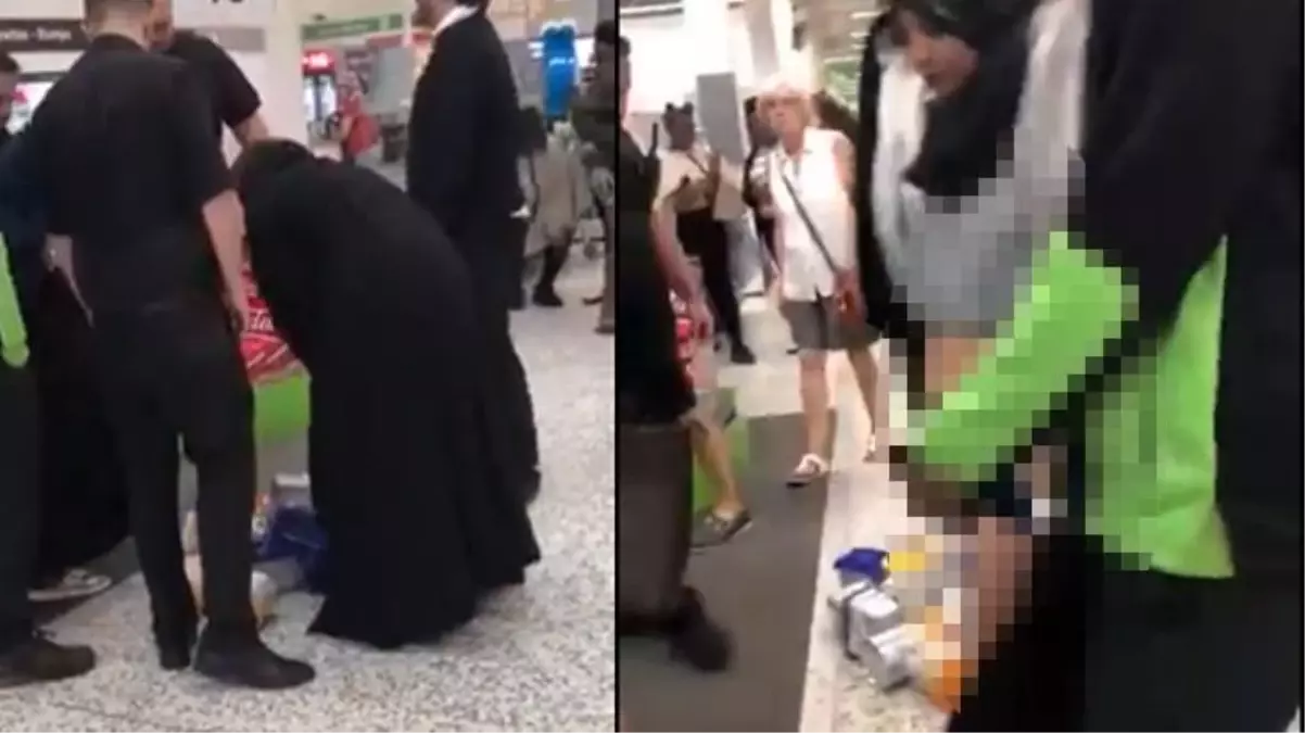 Markette hırsızlık yaptığı söylenen kadın bir anda soyundu, müşteriler dondu kaldı
