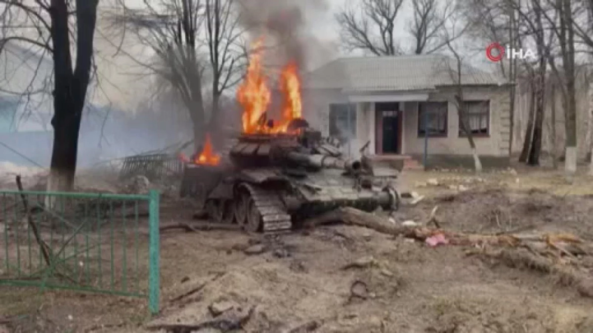 Ukrayna ordusu Çernihiv\'de bir köydeki Rus askerlerini püskürttü