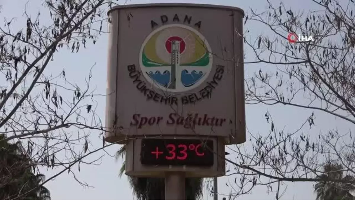 Adana\'da sıcaklık 33 dereceye ulaştı, parklar doldu