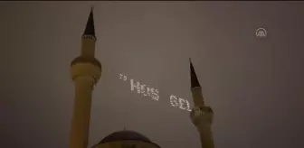 ANKARA -Kavacık Subayevleri Aksa camisi mahyalarla ışıklandırıldı