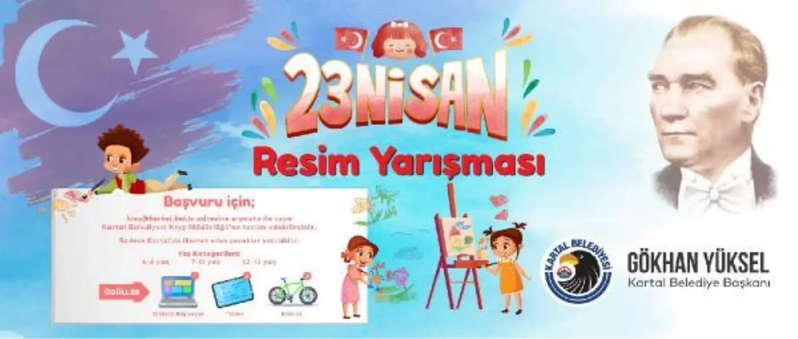 Kartal Belediyesi\'nden 23 Nisan\'a özel ödüllü Resim ve Şiir Yarışması