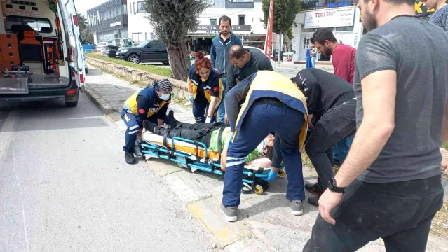 Bodrum'daki trafik kazasında motokurye yaralandı