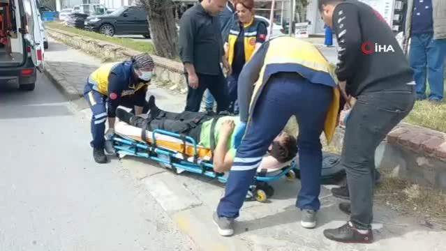 Bodrum'daki trafik kazasında motokurye yaralandı