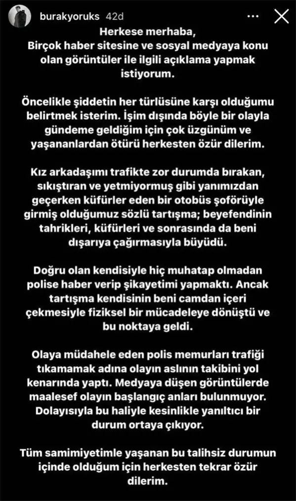 Otobüs Şoförüne Saldıran Burak Yörük'ten İlk Açıklama Geldi