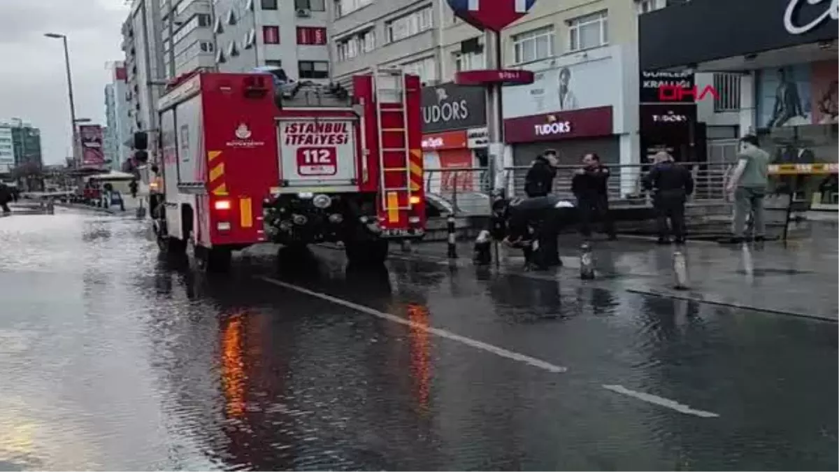 ŞİŞLİ\'DE BORU PATLADI; SU DOLAN METRO İSTASYONU KAPATILDI