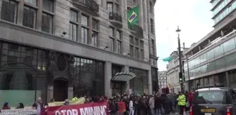 Amazonlardaki ormansızlaşma Londra'da protesto edildi