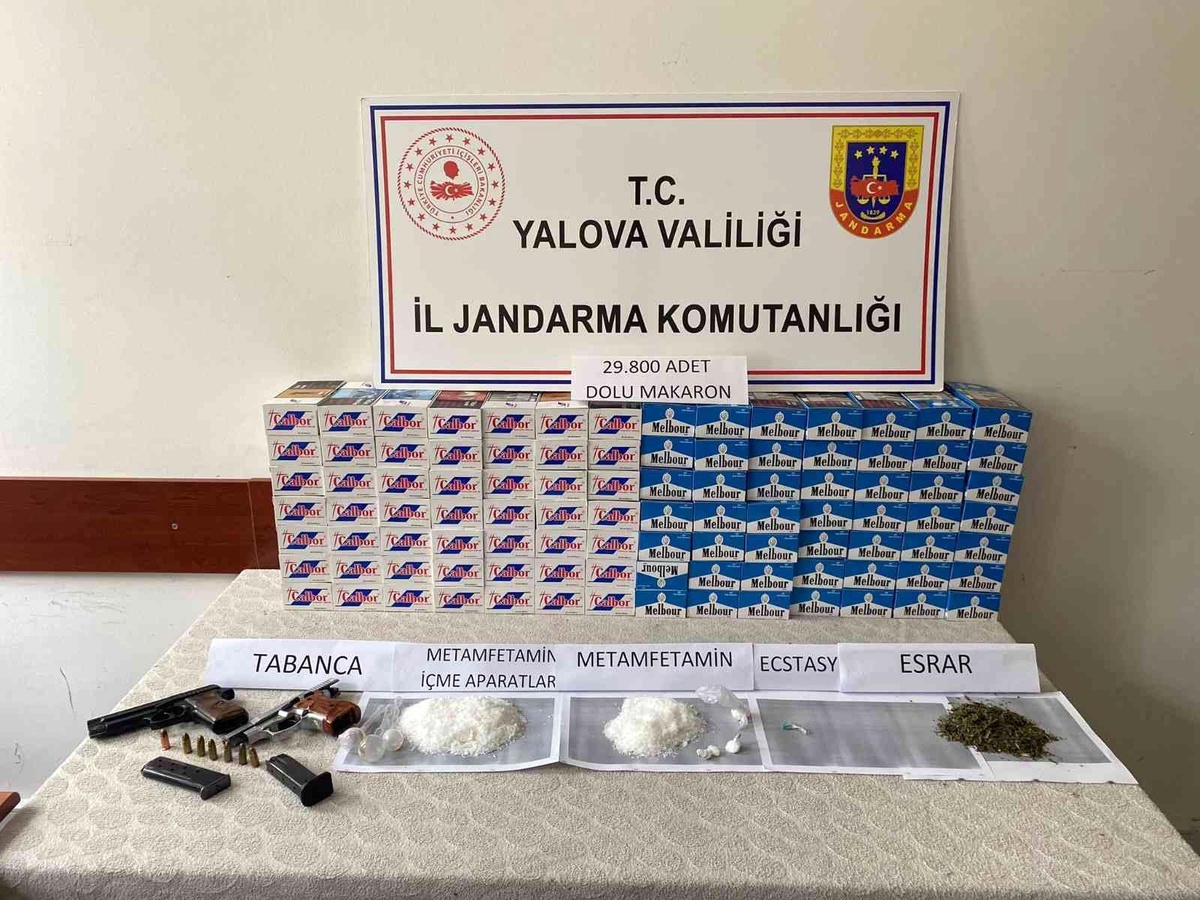 Yalova\'da uyuşturucu ve kaçak sigara operasyonları