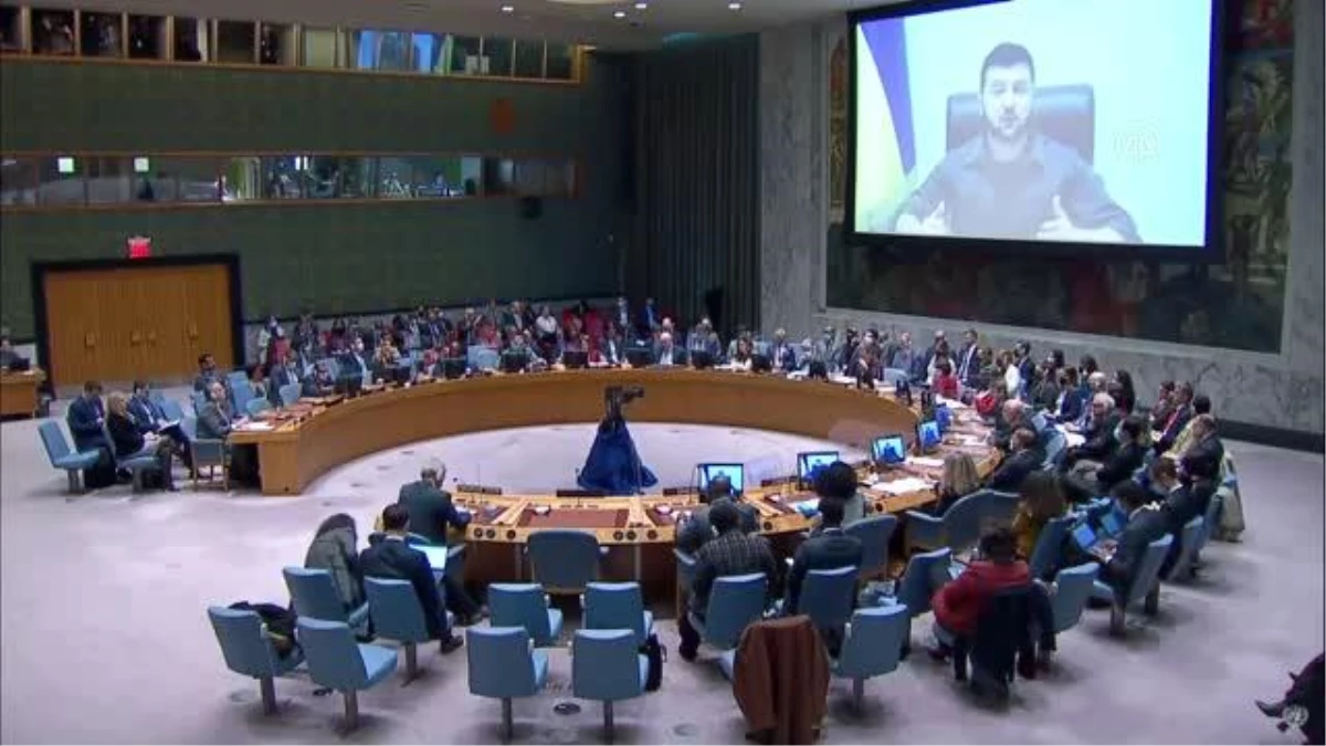 Ukrayna Devlet Başkanı Zelenskiy BM Güvenlik Konseyi toplantısına video konferansla katıldı