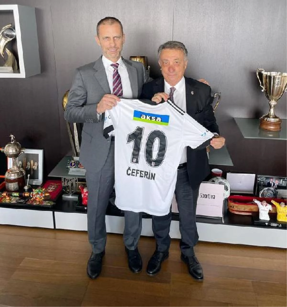 Ahmet Nur Çebi\'den UEFA Başkanı Ceferin\'e ziyaret