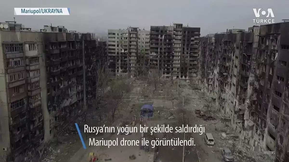 Harabeye Dönen Mariupol\'a Drone ile Bakış