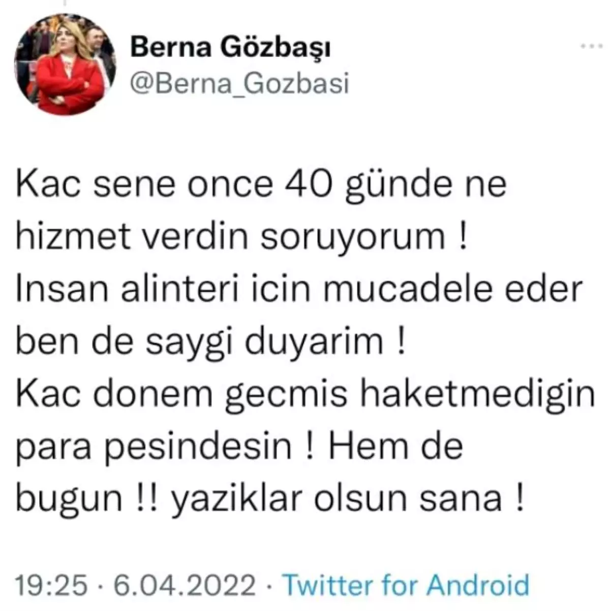 Berna Gözbaşı\'dan kulübe icra gönderen eski futbolcuya tepki