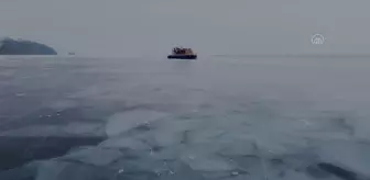 Son dakika haber | Buzlarla kaplı Baykal gölü