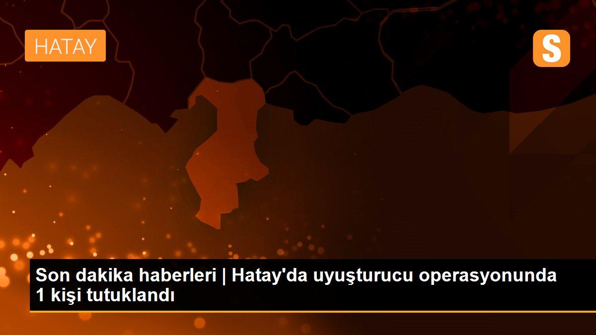 Son dakika haberleri | Hatay\'da uyuşturucu operasyonunda 1 kişi tutuklandı