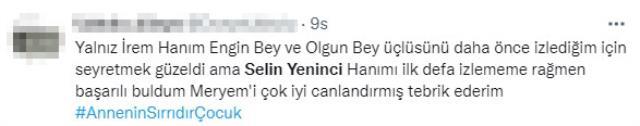 İlk bölümü yayınlanan Annenin Sırrıdır Çocuk'un başrolü Selin Yeninci, performansıyla gündem oldu