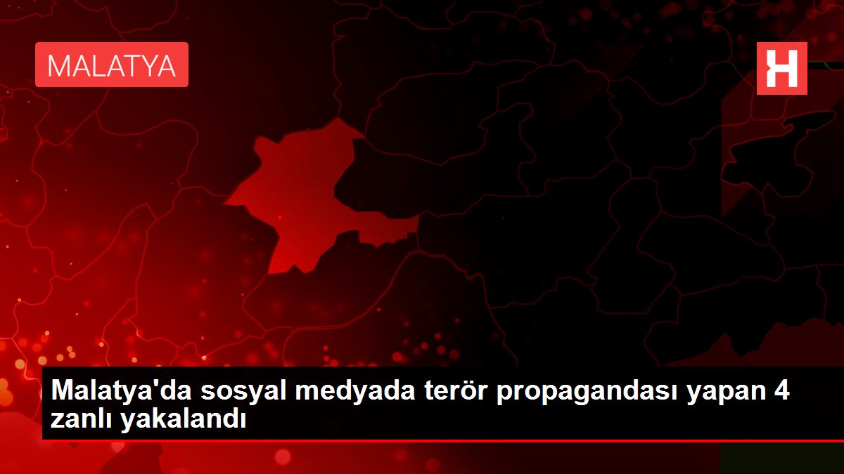 Malatya'da sosyal medyada terör propagandası yapan 4 zanlı yakalandı