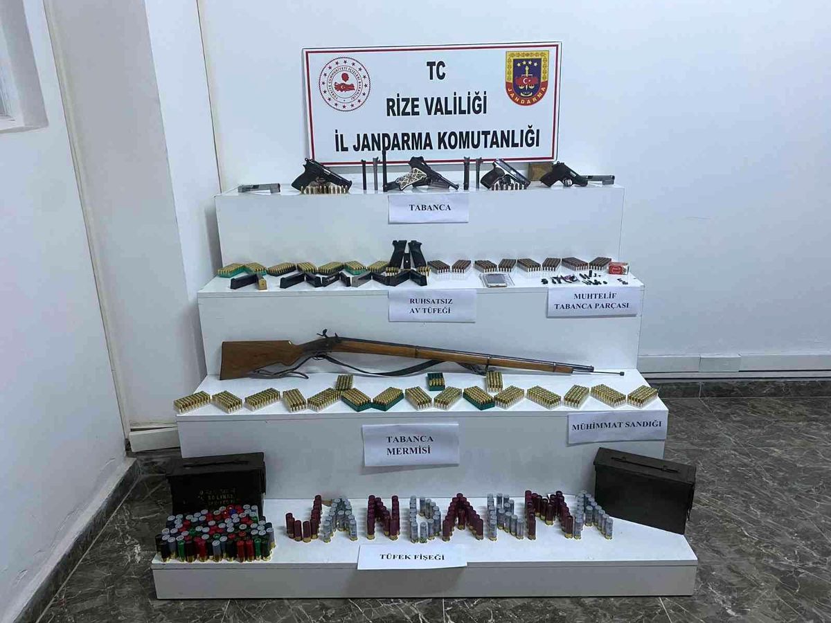 Rize\'de silah kaçakçılığı operasyonu