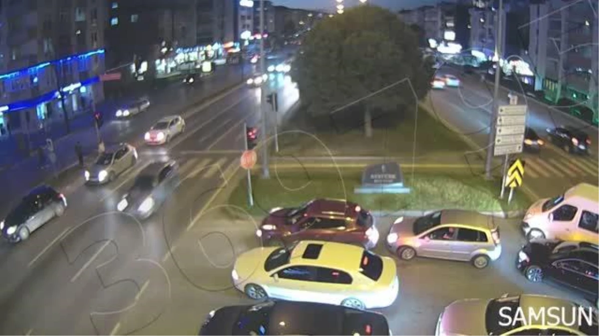 Samsun\'daki trafik kazaları KGYS kameralarına yansıdı
