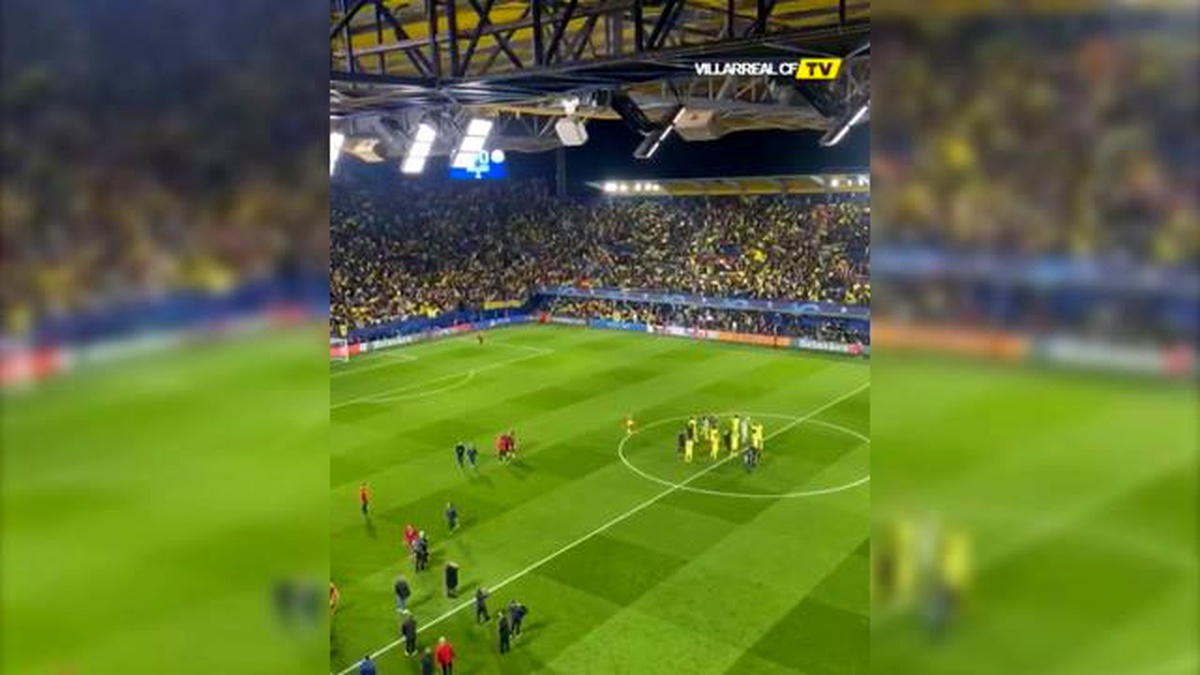 Villareal futbolcuları Bayern galibiyeti sonrası taraftarlara teşekkür etti