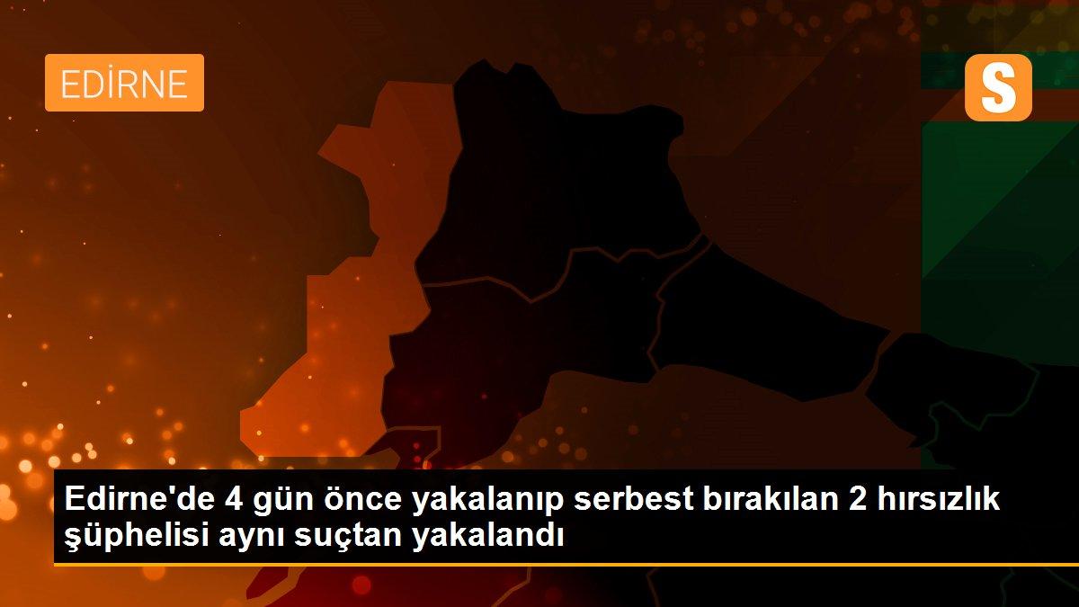 Edirne\'de 4 gün önce yakalanıp serbest bırakılan 2 hırsızlık şüphelisi aynı suçtan yakalandı