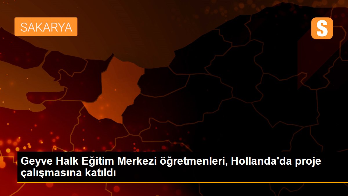 Geyve Halk Eğitim Merkezi öğretmenleri, Hollanda\'da proje çalışmasına katıldı